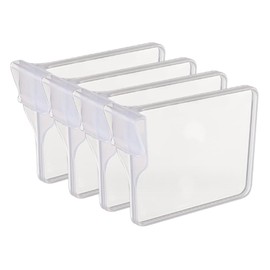 4 Pack Fridge Door Organiser, Retractable Refrigerator Door Organiser, Adjustable Fridge Door Organizer Snap On for Home, Kitchen, Office Supplies (-3118230466612)