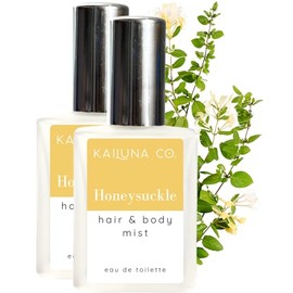 Honeysuckle Natural Hair & Body Mist Spray, Pure Essential and Fragrance Oils, Alcohol-Free, Handmade in California, 0.5Fl Oz (Twin Pack)