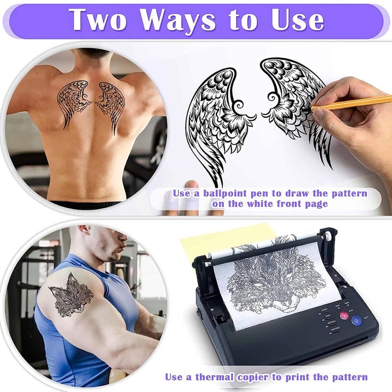 Tattoo Transfer Paper - Usiriy 50 Sheets Tattoo Stencil Paper