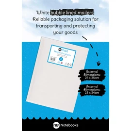 Nu: Mail Medium Bubble Envelope 3pk