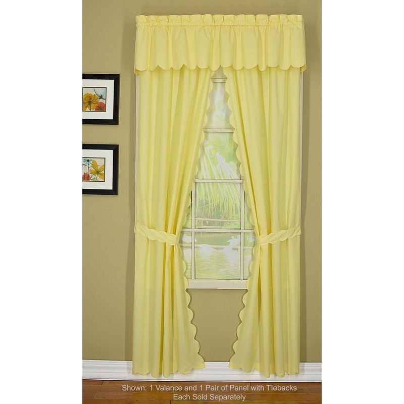 Today's Curtain, Orleans Scallop Curtain, Buttercup 45" Panel Pair and