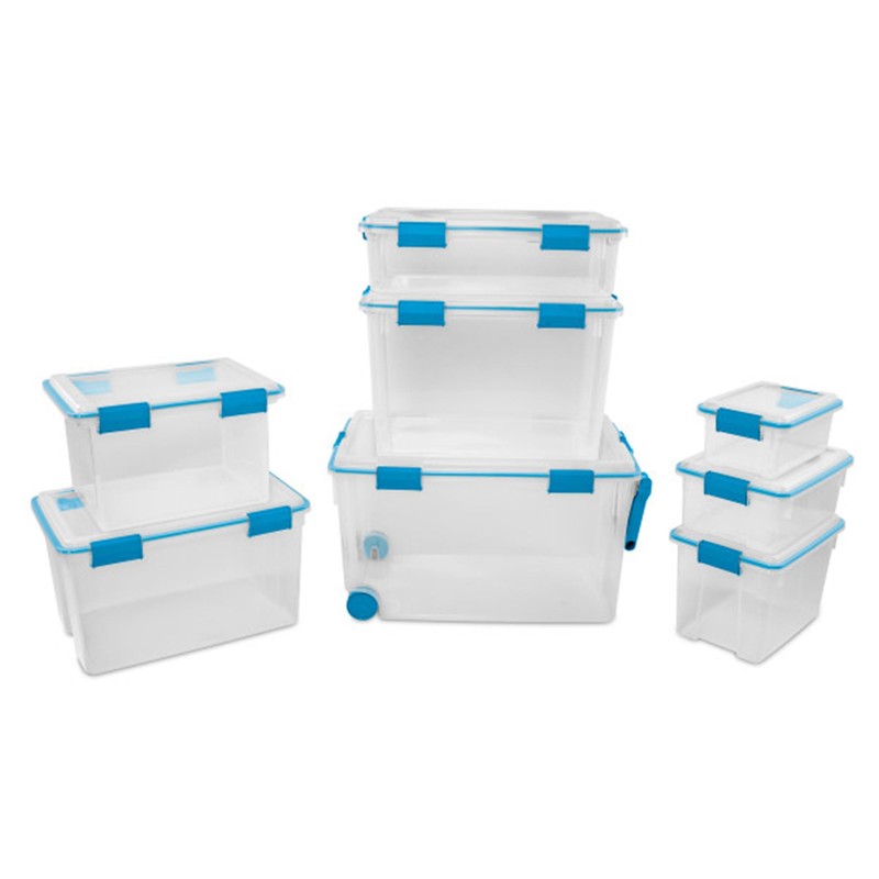 Sterilite 20 Qt Gasket Box, Stackable Storage Bin with Latching