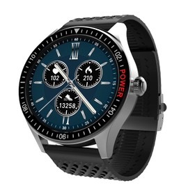 CARNEO Prime GTR Men's Smartwatch, Own App carneo FIT, GPS via App, Heart Rate and Temperature Measurement, Stress Measurement, Cardio Index, Connection with Friends via App, IPS Display, Always ON