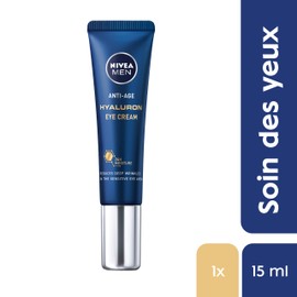 NIVEA MEN Anti-Ageing Eye Care, Moisturising Eye Care with Hyaluronic Acid, Anti-Wrinkles and Wrinkles for Men, 15 ml