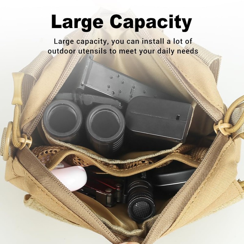 Tactical Molle Pouch, 1000D Nylon Waterproof Utility Tool Pouch Gadget