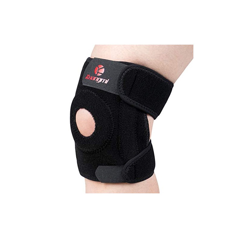 Kuangmi Child Knee Support Open Patella Adjustable Black 1 Piece
