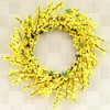 19.68Inch Artificial Forsythia Wreath for Front Door Wreaths Wildflower Summer