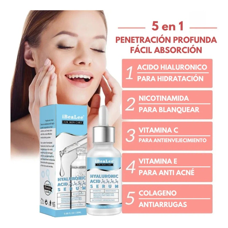Serum Suero Con Acido Hialuronico Vitamina E Antiarrugas