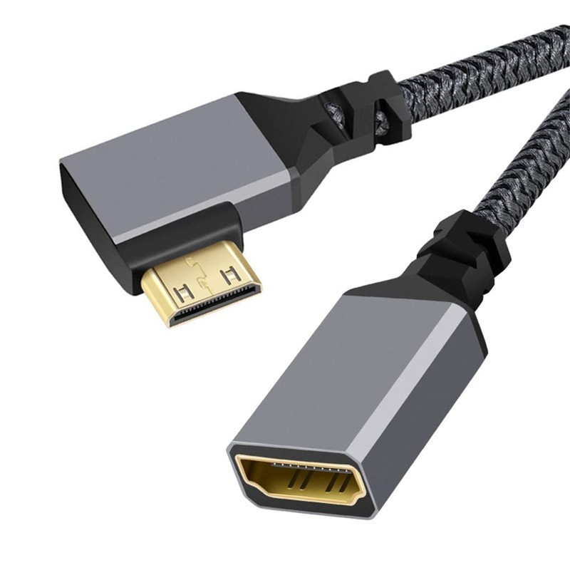 NFHK 4K Tipo-C Mini HDMI 1.4 macho 90 grados en