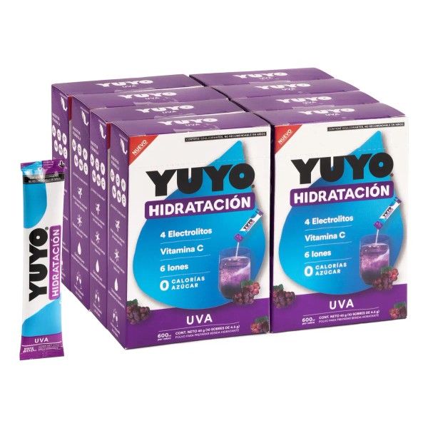 Pack 80 Unidades Yuyo Vitaminas Uva Electrolitos - Producto Original