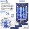 2-PK Premium Dripless Hanukkah Candles Multi Blues Frosted Thin Tapered