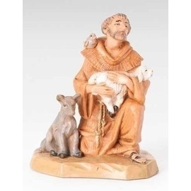 Fontanini de Roman Inc., 5(in), 12(cm) figurilla, 12CM San FRACISCO, Figura de Belén y Accesorios, Esculpidos y Pintados a Mano