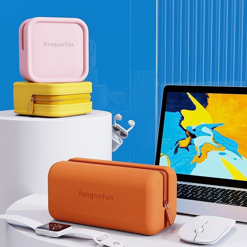 Fangu Fan Makeup Bag, Travel Pouch, Rectangle, EVA Material, Washable,