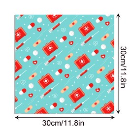 Nurse Scrapbook Paper - 24 Sheets Thank You Nurse Pattern Paper 12" x 12" Medical School Assorted Design Double-Sided Nursing Decorative Craft Papers for Nurses Appreciation Week Medical RN Grad