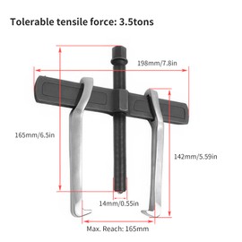 FOCMKEAS 2 Jaw Beam 9.45in/240mm Universal Bearing Gear Puller,Heavy Duty Extractor Tool for Flywheel,High Carbon Steel Puller Kit,Adjuestable Removal Kit Type