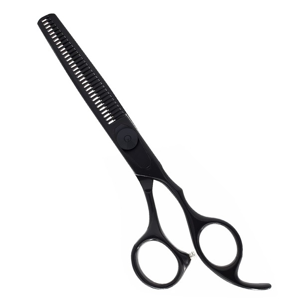 Equinox Professional Razor Edge Series - Barber Hair Thinning/Texturizing Scissors/Shears - 6.5 Inches (Matte Black)