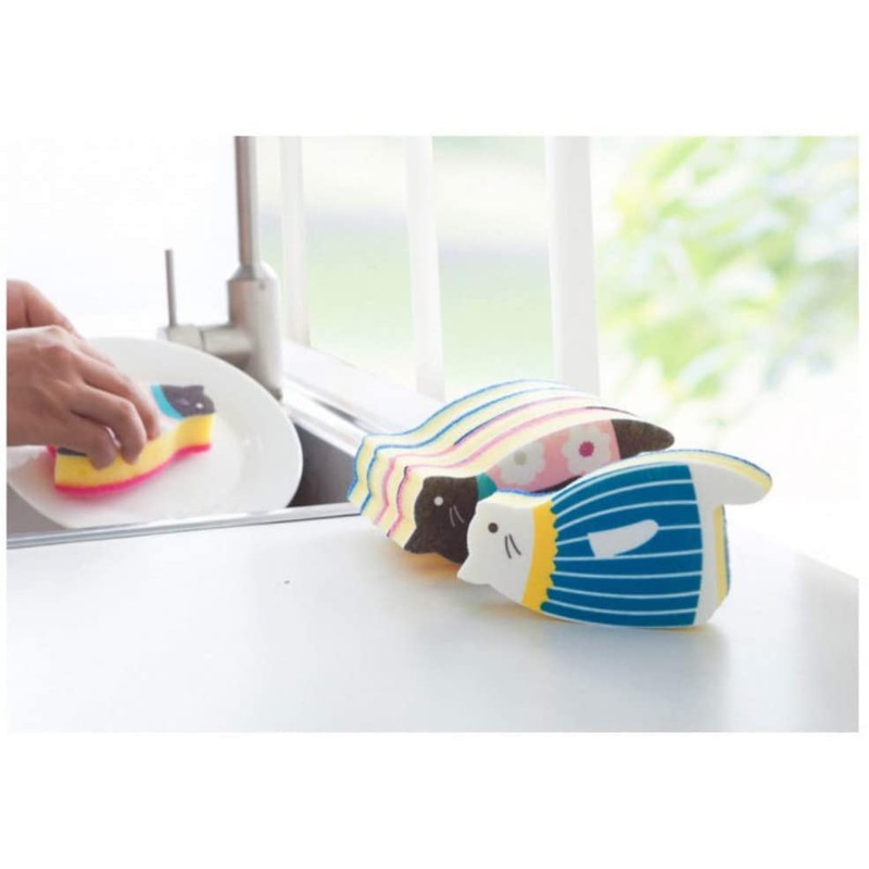 Sink Cat Dish Sponge Scrubber for Washing Dishes Dishwashing Cloth