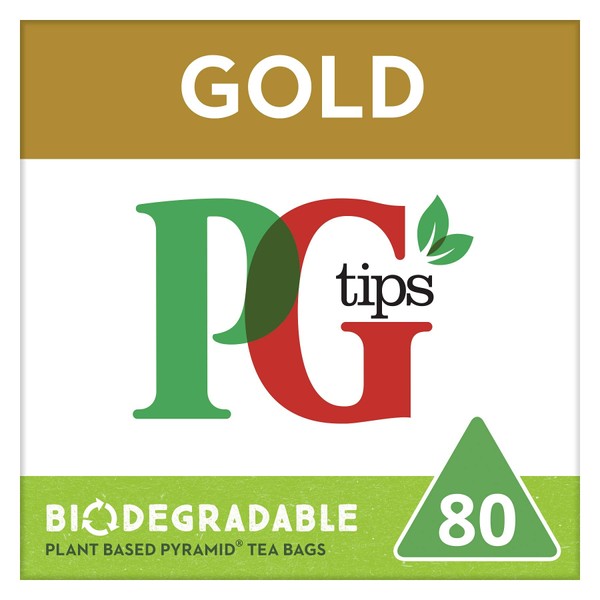 PG Tips Gold 80S Pyramid Teabags 232 G (Pack Of 6, Total 480 Teabags)