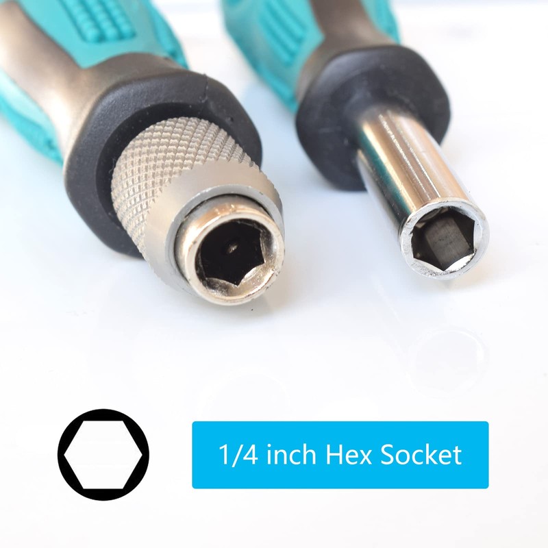 1/4 Hex Screwdriver Bit Holder Handle 2PCS, SKZIRI Hex Screwdriver