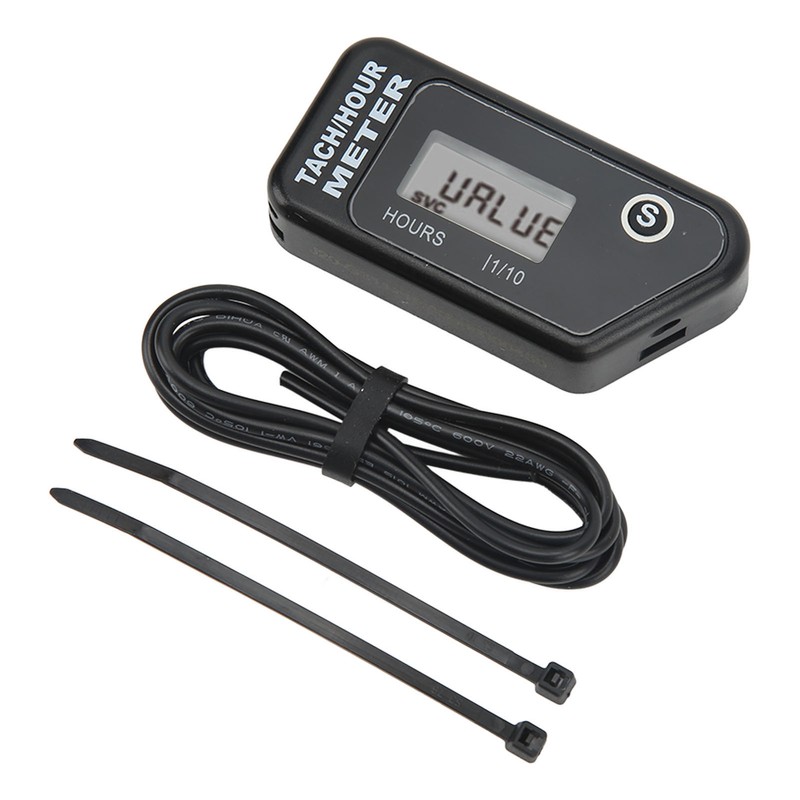 Inductive Digital Tach Hour Meter IP68 Waterproof Motorcycle RPM Counter