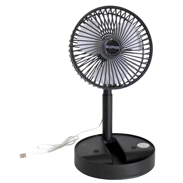 Dependable Industries inc. Essentials Telescopic Folding USB Desk Fan –