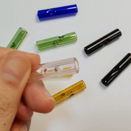 VOVCIG Glass Filter Tip, Glass Filter, Joint Glass Filter Tips, Reusable Round Glass Filter Tips, Pack of 10, 8 mm Round Tip