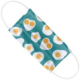 Popfunk Sunny Side Eggs Pattern 1-Ply Reusable Face Mask Covering, Unisex