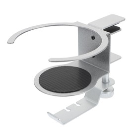 KOMBIUDA Adjustable Headset Hanger and Drink Holder Multipurpose Under Desk Hook for Headphones Bags and More Simple Design Easy Installation Scratch Use