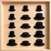 [ULTECHVO] 15pcs Black Flocked Mini Clown Hats Mini Plush Hat