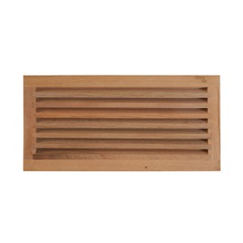 WELLAND® 8 Inch x 16 Inch Red Oak Hardwood Register Cold Air Return Wall Vent, Unfinished