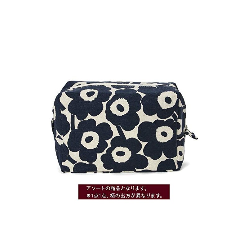 Marimekko 70530-851 Vilya Pouch, Cotton/Dark Blue MINI-UNIKKO VILJA, cotton/dark blue