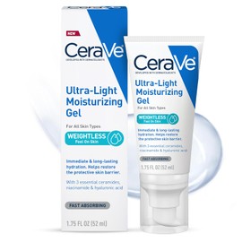 CeraVe- Gel hidratante ultraligero  Gel hidratante facial con ceramidas, niacinamida y cido hialurnico