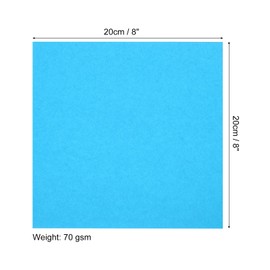 MECCANIXITY 100 Sheets Origami Paper Double Sided 8x8 Inch(20x20cm) Square Sheet for Art Craft Project, Beginners, Gifts Decor, Lake Blue