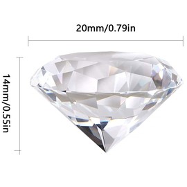 GZGZKJ 10Pcs Bright Crystals Diamonds Gemstones Wedding Crystal Diamond Paperweight Jewels Wedding Decorations Christmas Centerpieces Home Decor (Clear)