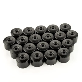 LST 20x Hexagonal Wheel Bolt Cover Caps Rim Caps Set 17 mm Matte Black