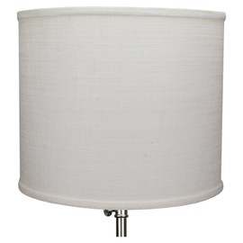 FenchelShades.com 14" Top Diameter x 14" Bottom Diameter 12" Height Cylinder Drum Lampshade USA Made (Burlap Off White)
