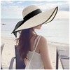 FuninCrea Wide Brim Straw Hat for Women, Large Floppy Beach