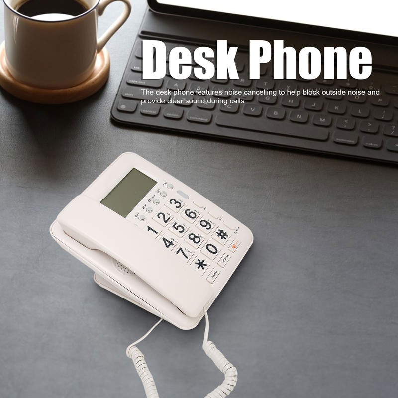 Desk Phone Caller ID Vertical Fixed Hands Free Calling Corded