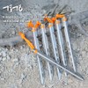 TiTo Titanium Tent Stakes 10X10X160mm 6 Pack V-Shaped Windproof Tent