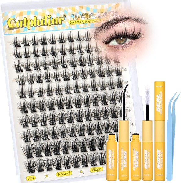 Calphdiar Manga Lashes Individual Cluster Kit Wispy Individual Eyelashes Fluffy