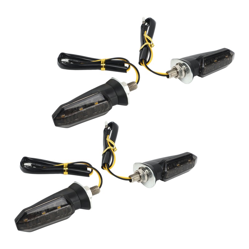 4Pcs Motorcycle LED Turn Signal Lights Mini Front Rear Indicator