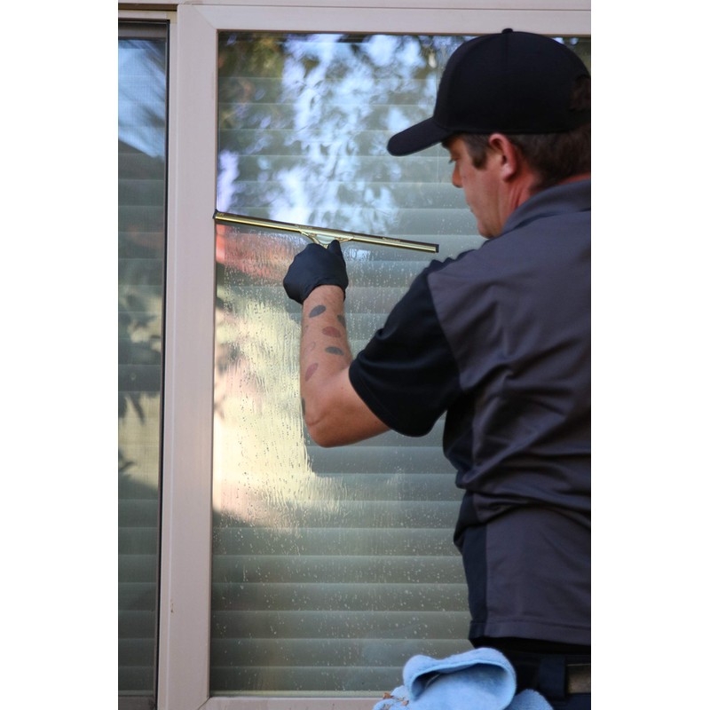 Ettore ProSeries Brass Squeegee, 10-Inch