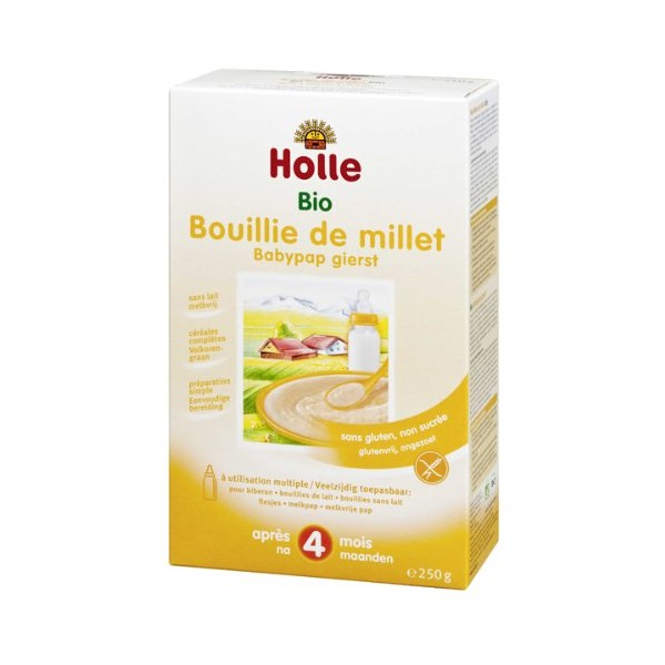 Holle Bouillie Millet Sans Gluten Bio +4m 250g