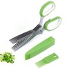 Herb Scissors, Kitchen Shears with 5 Blades and Cover, Multipurpose