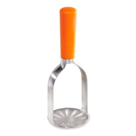 Loisa | Stainless Steel Masher | Kitchen Utensil for Potatoes, Plantains, Beans | Latin Kitchenware | Orange Masher