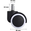 GWHOLE 5PCS Office Chiar Casters Wheels 10mm Pin 50mm Roll
