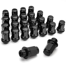 Dynofit M12x1.5 Lug Nuts Compatible with Toyota Tacoma 4 Runner FJ Cruiser Lexus GX460 GX470,13/16 21mm Hex 1.87 Inch OEM Wheel Lug Nuts, 24x Black 12mmx1.5 Mag Seat, Fit for Factory Wheels
