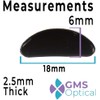 GMS Optical® 2.5mm Anti-Slip Adhesive Contoured Soft Silicone Nose Pads