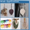 BENECREAT 12 Pcs Wood Macrame Cutting Template, Heart and Feather
