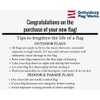 Blank Canada Red Nylon Pennant Flags - Size 12x18" -